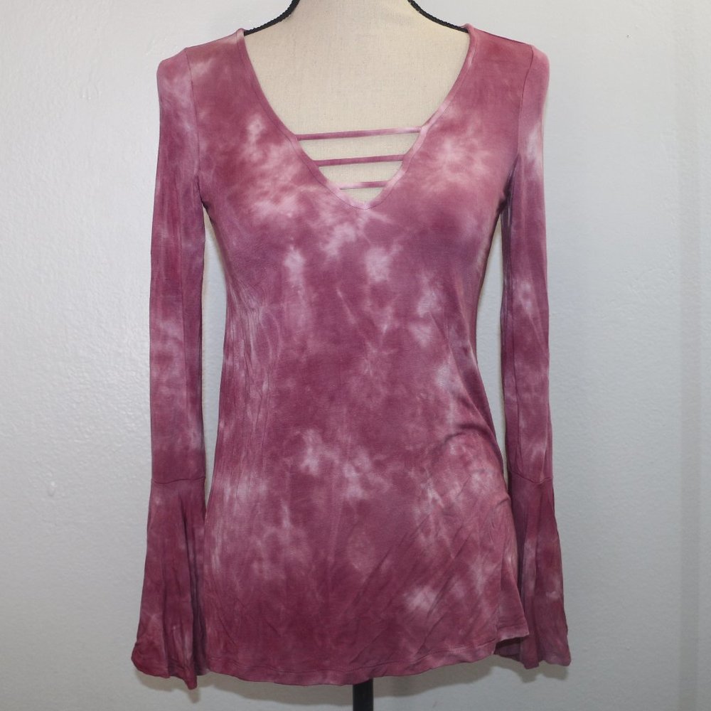 American Eagle Tie Dye Bell Sleeve Top